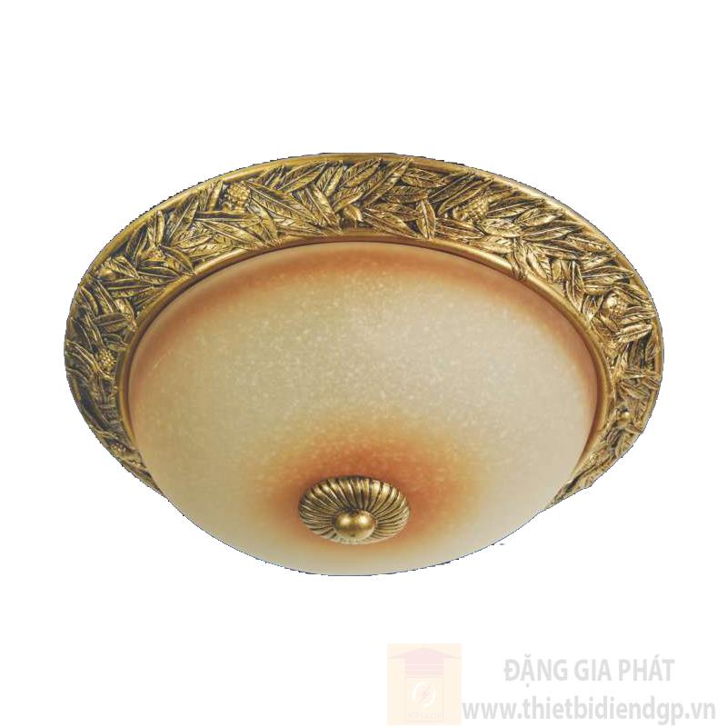 Đèn mâm ốp trần đồng cao cấp Ø320, E27*2